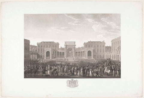 Inauguration of William I in Brussels on 21 September 1815, Johann Nepomuk Gibèle, 1825 - 1826 Canvas Print