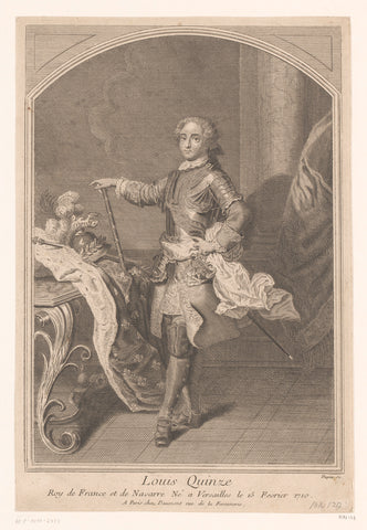 Portret van Lodewijk XV van Frankrijk, Nicolas Dupin, 1776 - 1787 Canvas Print