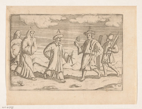 Residents of de Banda Islands, 1599, anonymous, 1619 Canvas Print