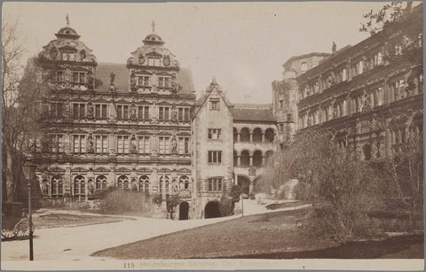 Heidelberger lock with inner court, Carl Lange, 1897 Canvas Print