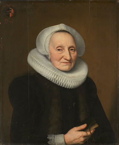 Portrait of Belia Claesdr (1566-in or after 1652), Bartholomeaus Sarburgh, 1630 Canvas Print