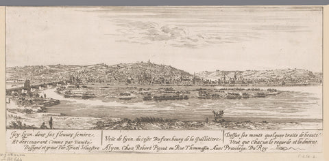 View of Lyon with the suburb of Guillotière, Israel Silvestre, 1631 - 1691 Canvas Print