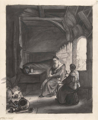 Tobit and Anna, Moses ter Borch, 1661 Canvas Print