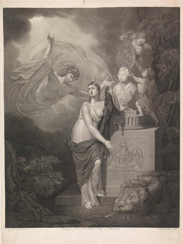 Allegory on the death of Prince William V, 1806, William of Senus, 1806 - 1807 Canvas Print