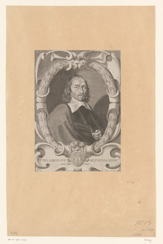 Portret van Pierre Corneille, Michel Lasne, 1643 Canvas Print