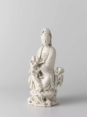 Guanyin with a Child, He Chaozong, c. 1750 - c. 1800 Canvas Print