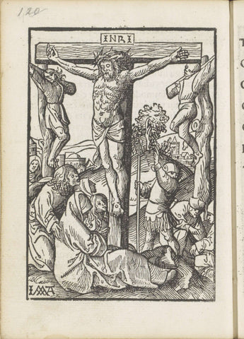 Christ on the cross, Jacob Cornelisz van Oostsanen, 1523 Canvas Print