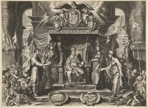 Tribute to Sigismund III Wasa king of Poland, Schelte Adamsz. Bolswert, 1596 - 1659 Canvas Print