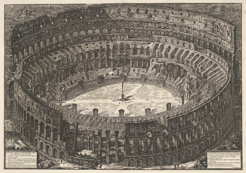 Colosseum in Rome, Giovanni Battista Piranesi, 1748 - 1778 Canvas Print