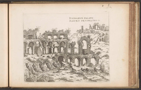 View of the Colosseum and Palatine Hill, Jacques Androuet (attributed to), 1551 - 1584 Canvas Print