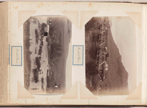 Ox cart crosses the Crocodile River in South Africa, anonymous, c. 1896 - c. 1910 Canvas Print