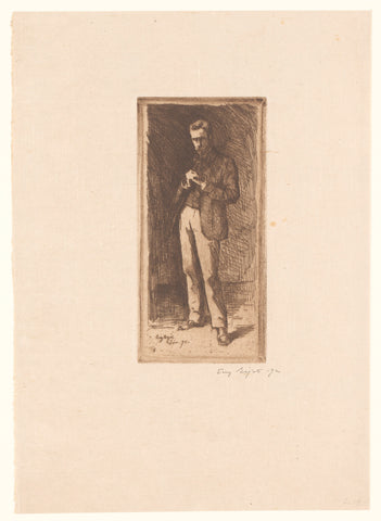 Self-portrait, Eugène Bejot, 1892 Canvas Print