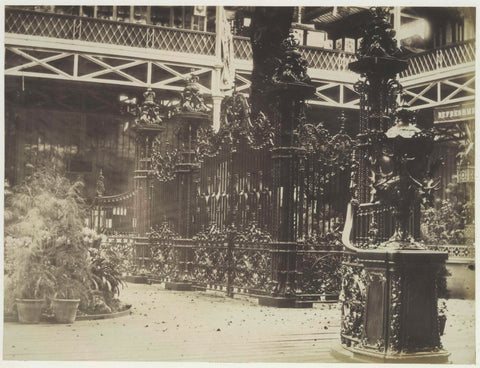 Cast iron fences of the Coalbrook Dale Company exhibited at the Great Exhibition of the Works of Industry of All Nations of 1851 in London, C.M. Ferrier &F. von Martens (attributed to), 1851 Canvas Print