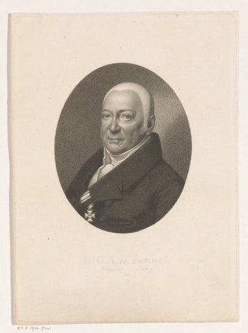 Portrait of Karl August Wilhelm Berends, Johann Friedrich Bolt, 1823 Canvas Print