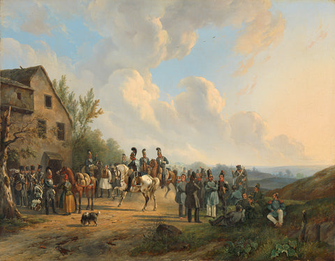 Scene from the Ten Days' Campaign against the Belgian Revolt, August 1831, Wouter Verschuur (1812-1874), 1831 - 1835 Canvas Print