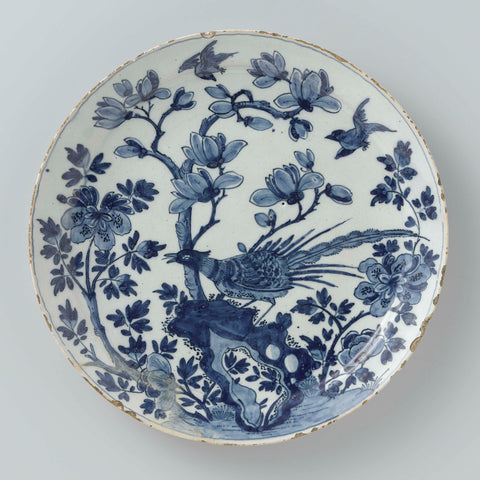 bord van faience, De Metaale Pot, 1691 - 1724 Canvas Print