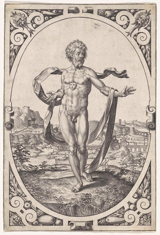 De laatste Adam, Hieronymus Wierix, 1583 - 1584 Canvas Print