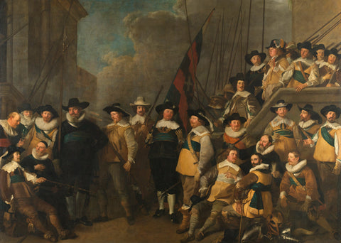 Officers and other Civic Guardsmen of the V District in Amsterdam under the command of Captain Cornelis de Graeff and Lieutenant Hendrick Lauwrensz, Jacob Adriaensz. Backer, 1642 Canvas Print