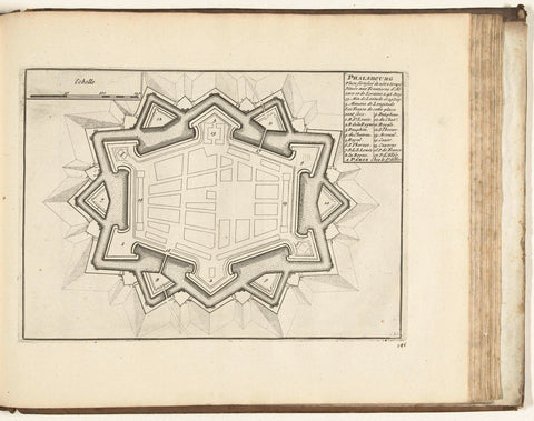 Map of Phalsbourg, 1726, anonymous, 1726 Canvas Print