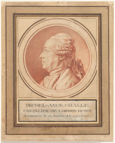 Portrait of the Artist Charles-Michel-Ange Challe, Louis Rolland Trinquesse, 1770 - 1780 Canvas Print