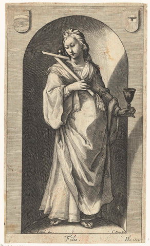 Fides (the Faith), Nicolaas Braeu, c. 1586 - c. 1605 Canvas Print