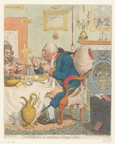 Cartoon on George III, 1792, James Gillray, 1792 Canvas Print