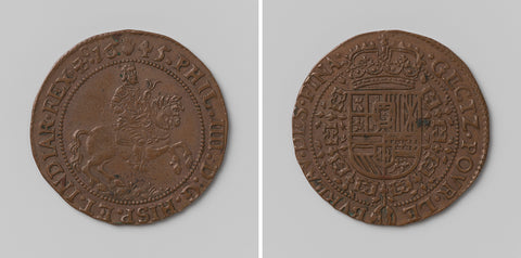 Philip IV, king of Spain, calculation medal struck by order of the council of Finance, anonymous, 1645 Canvas Print