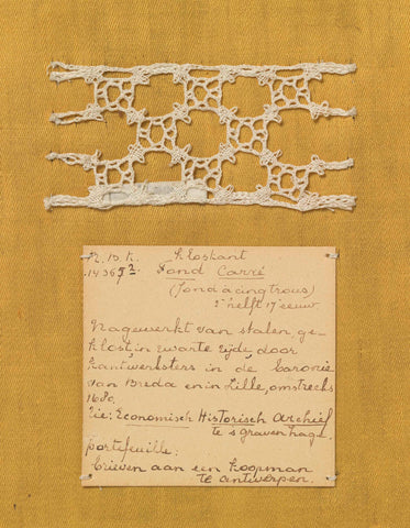 Steel bobbin lace with coarse wire as an example of a square ground, anonymous, c. 1880 - c. 1900 Canvas Print