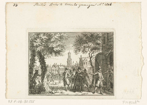 Arrest of Paulus Buis, 1586, Simon Fokke, 1782 - 1784 Canvas Print