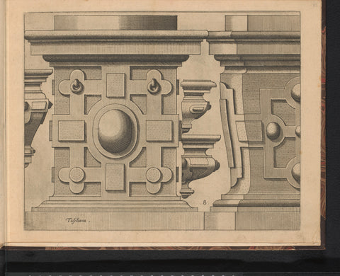 Whole and half piedestal and three consoles, Johannes or Lucas van Doetechum, 1578 Canvas Print