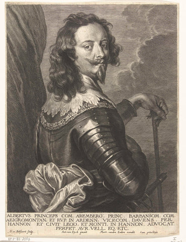 Portrait of Albert, Count of Arenberg, Schelte Adamsz. Bolswert, 1627 – 1659 Canvas Print