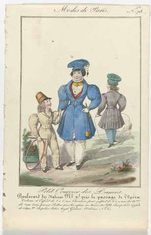 Petit Courrier des Dames, Modes de Paris, 1830, No. 718 : Costume d'Enfant (...), anonymous, 1830 Canvas Print