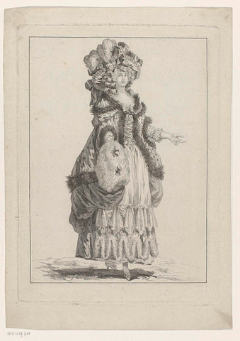 Gallerie des Modes et Costumes Français, 1785, ccc 296, Nicolas Dupin (attributed to), 1785 Canvas Print