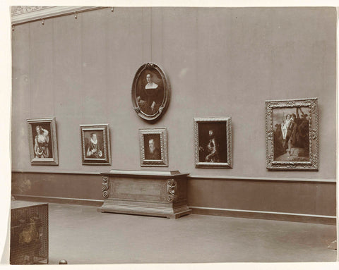 Room with Italian paintings and crafts in room 214 around 1924, 1923 - 1925 Canvas Print