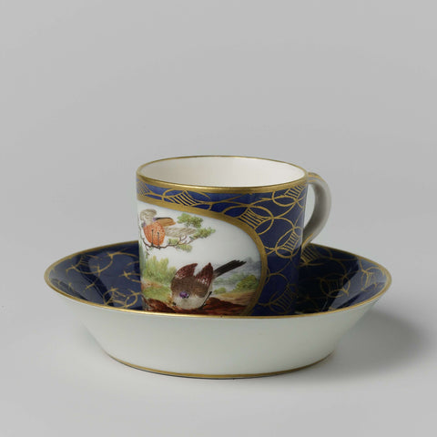 Cup and saucer, Porceleinfabriek aan den Amstel, c. 1784 - c. 1809 Canvas Print