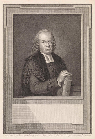 Portrait of Gisberus Bonnet, Reinier Vinkeles (I), 1783 Canvas Print