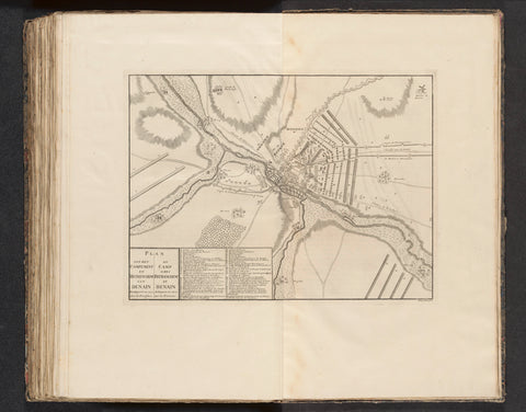 Map of the Allied army camp near Denain, 1712, anonymous, 1729 Canvas Print