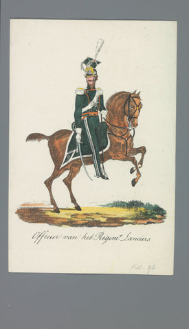 Officer of the Regim.t Lanciers, Albertus Verhoesen (attributed to), 1835 - 1850 Canvas Print