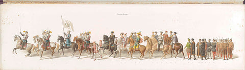 First group in the procession at the celebration of the 25th anniversary of the reign of King William III in Amsterdam, 1874, Reinier Craeyvanger, 1874 Canvas Print