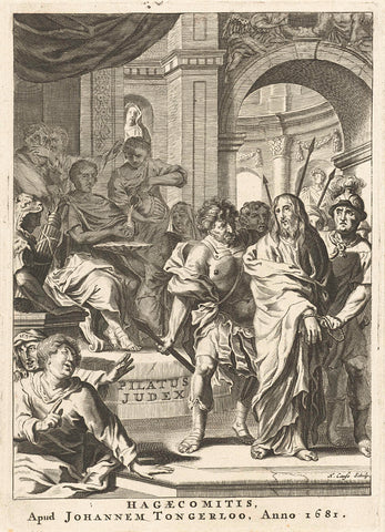 Christ for Pilate, Hendrik Causé, 1681 Canvas Print