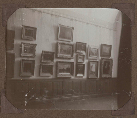 Wall of paintings in room 372, 1922 Canvas Print