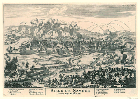 Siege of Namur by King William III, 1695, anonymous, 1701- 1703 Canvas Print