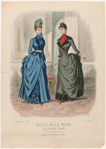 Revue de la Mode, Gazette de la Famille, Sunday, February 13, 1887, 16th Year, No. 789: Etoffes de la M.on Le Houssel (...), A. Chaillot, 1887 Canvas Print