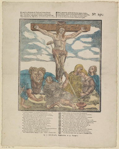 Thus on Calvary the prince of life had to die / To acquire eternal life for the zynen [(...)], A. Robyn, 1806 - 1830 Canvas Print