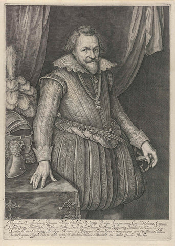 Portret van Filips Willem, prins van Oranje, Jacob Matham, 1598 - 1631 Canvas Print