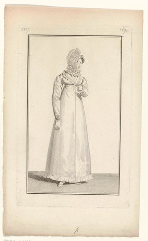 Journal des Dames et des Modes, Costume Parisien, 15 November 1817 (1690) : Bonnet de tull (...), anonymous, 1817 Canvas Print