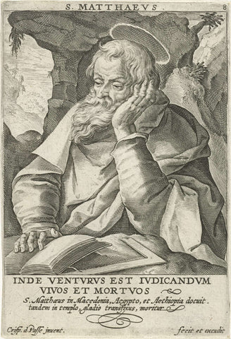 Apostel Matteüs, Crispijn van de Passe (I), 1594 Canvas Print