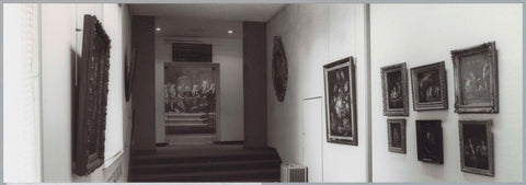 Passage to Drucker extension with stairs and paintings, 1992 Canvas Print