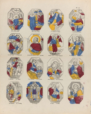 Prayer cards, Philippus Jacobus Brepols, 1800 - 1833 Canvas Print