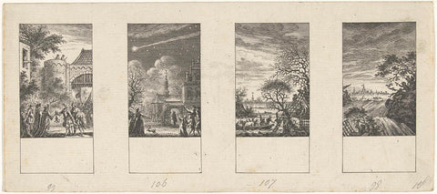 Four episodes from dutch history, Simon Fokke, 1722 - 1784 Canvas Print